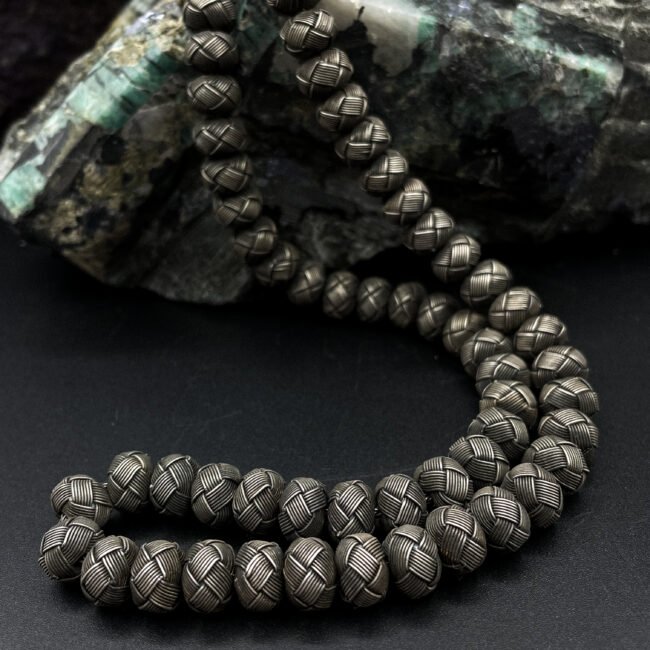 El Yapımı 66 Gram Kazaziye Örgü Gümüş Tesbih
