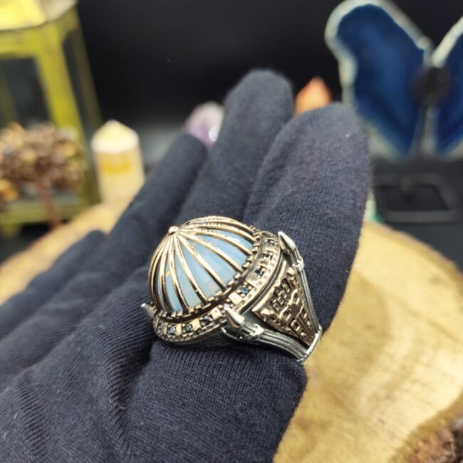 Kubbe Tasarım 925 Ayar Gümüş Erkek Yüzük – El İşçiliği, 22 Gram Özel Tasarım