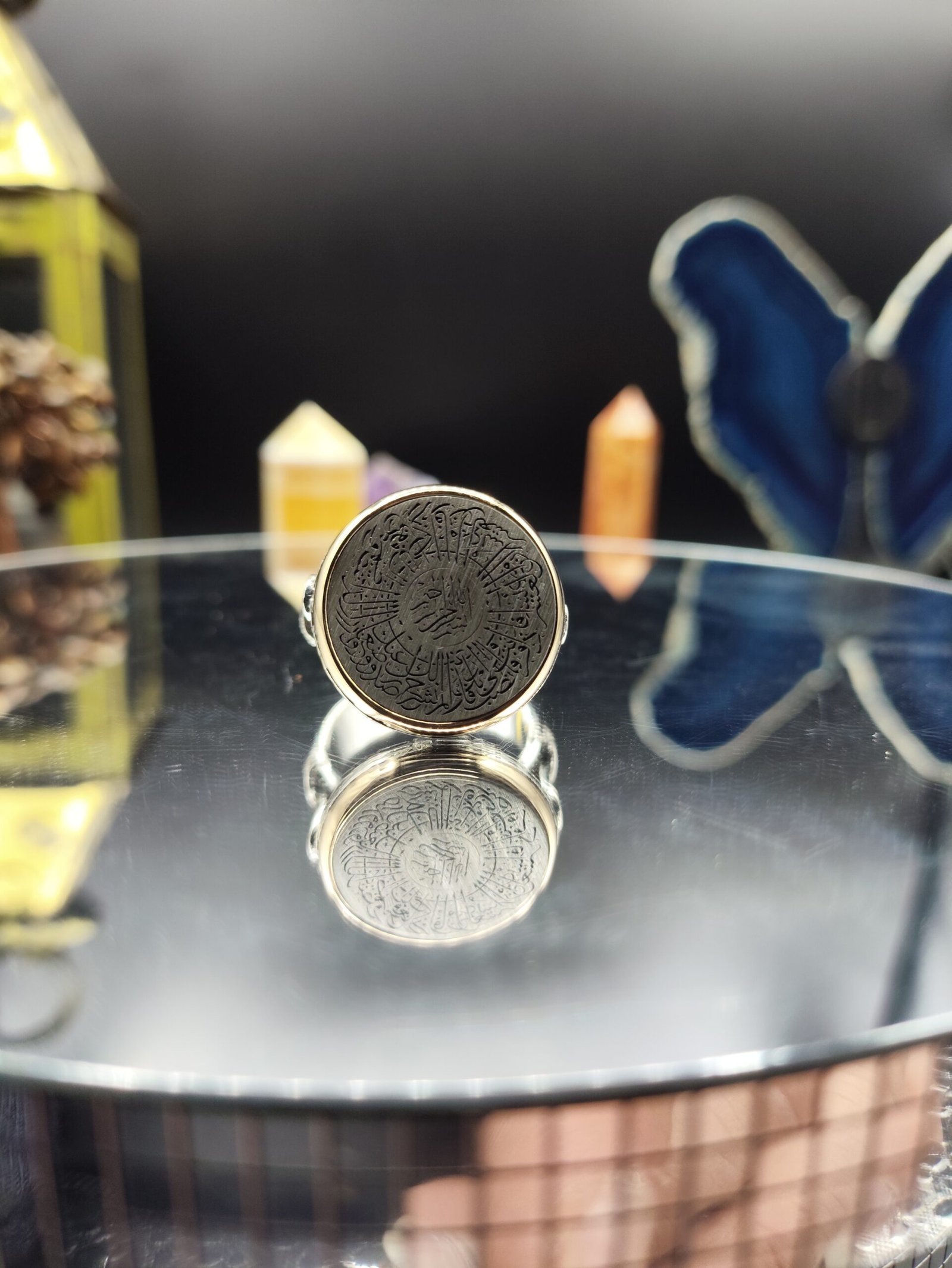 İnşirah Suresi İşlemeli 925 Ayar Gümüş Erkek Yüzük – El İşçiliği, 17 Gram Özel Tasarım - Görsel 3