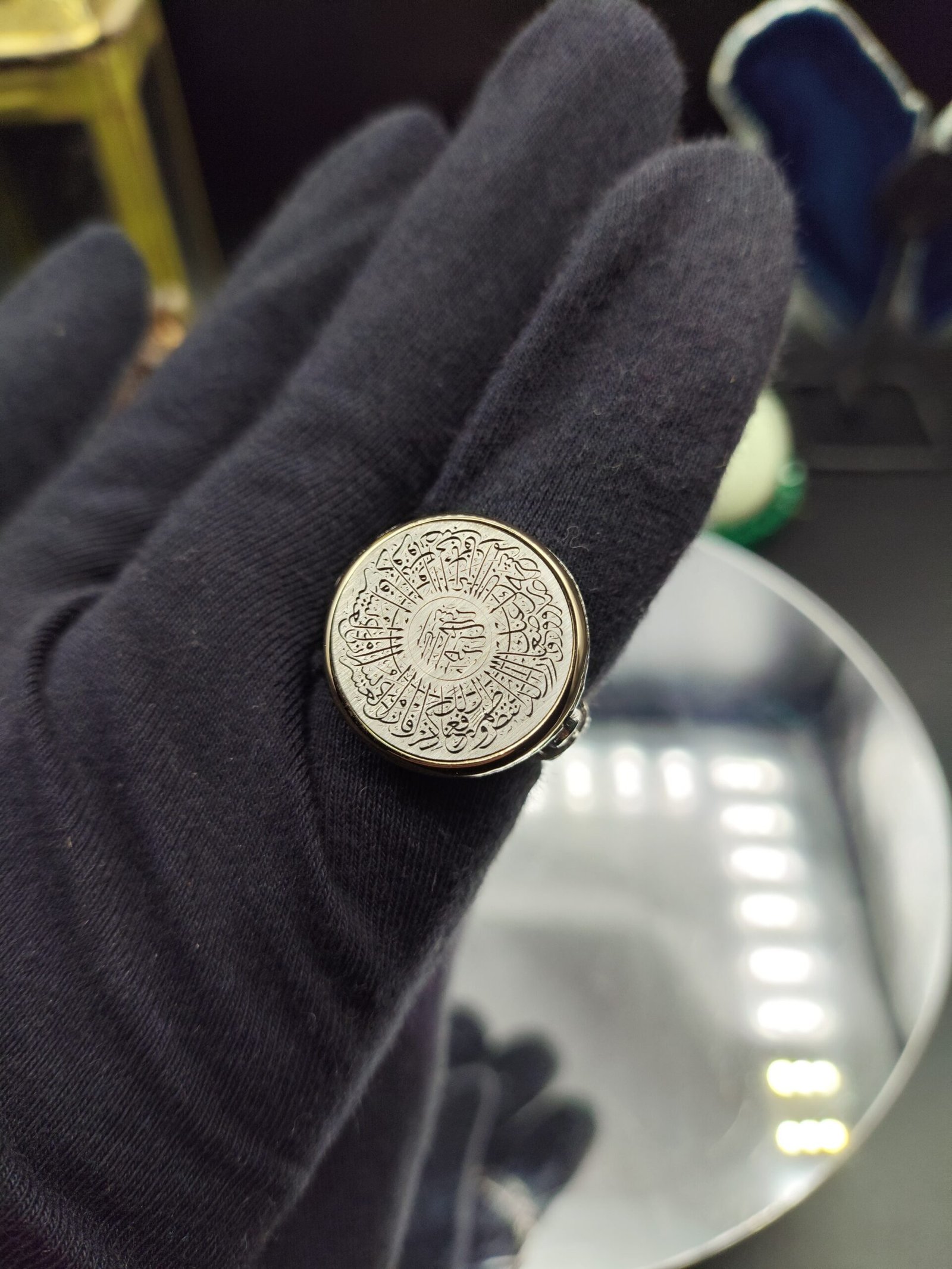 İnşirah Suresi İşlemeli 925 Ayar Gümüş Erkek Yüzük – El İşçiliği, 17 Gram Özel Tasarım